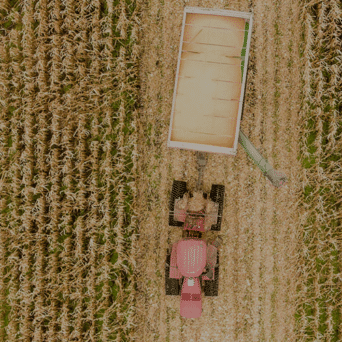 Tractor in field